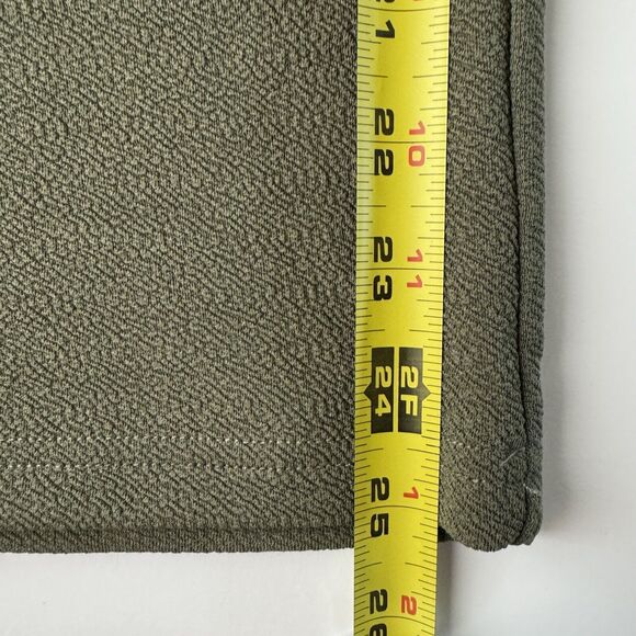 Derek Heart Womans Casual Wide Leg Pants M Olive Green Ruffle Waist Button - Picture 9 of 12